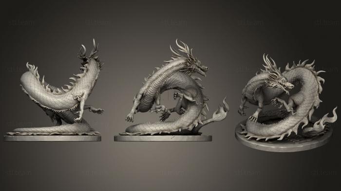 3D модель Азиатская Скульптура Дракона (STL)